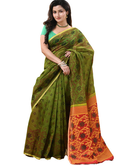 dB DESH BIDESH Women`s Saree for Woman Cotton Silk Bonoshree Printed Soft Cotton Saree for Daily Office wear Women Saree with Blouse Piece