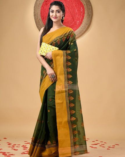 DESH BIDESH Traditional Pure Handloom Cotton Saree with Woven Design