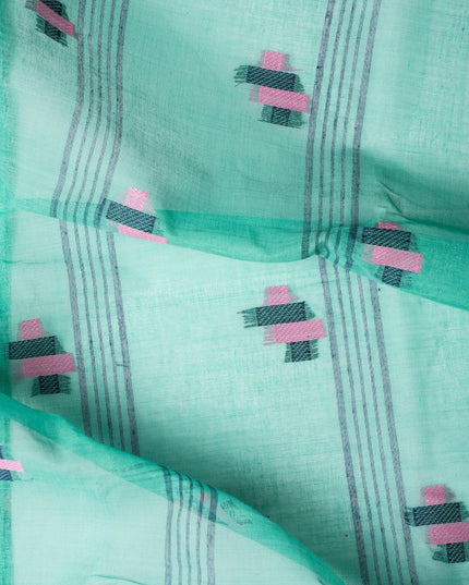 DESH BIDESH Ethnic Motifs Woven Design Pure Cotton Taant Saree