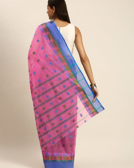 DESH BIDESH Woven Design Pure Cotton Taant Saree