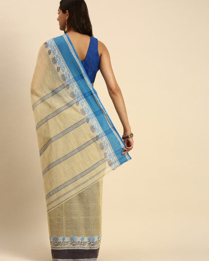DESH BIDESH Woven Design Pure Cotton Taant Saree