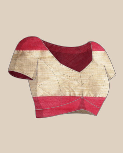 DESH BIDESH Ghicha Striped Cotton Silk Saree