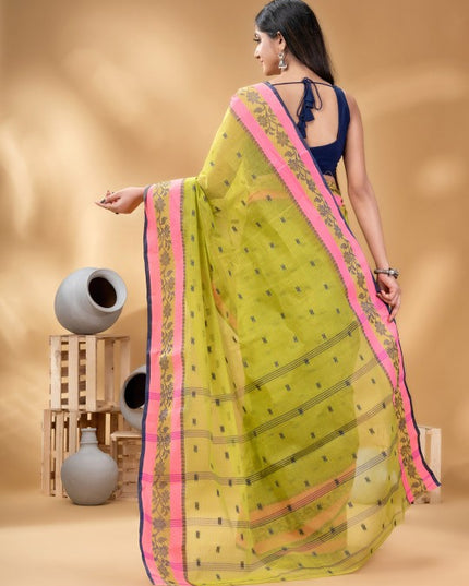 DESH BIDESH Woven Design Pure Cotton Taant Saree