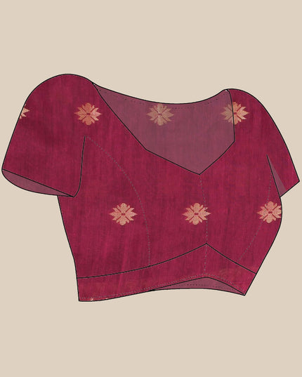 Women cotton silk tant handloom saree mysore party, wear sarees latest, design wedding, ready wear georgette chiffon saree soft silk cotton Taarini design sarees for women (Pink)