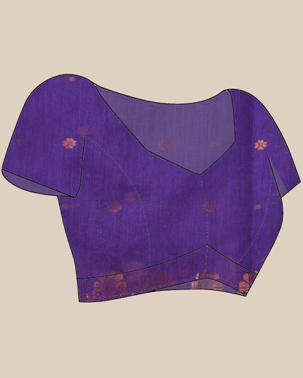 Women cotton silk tant handloom saree mysore party, wear sarees latest, design wedding, kanjivaram georgette chiffon saree soft silk cotton Senzia design sarees for women (Lavender)