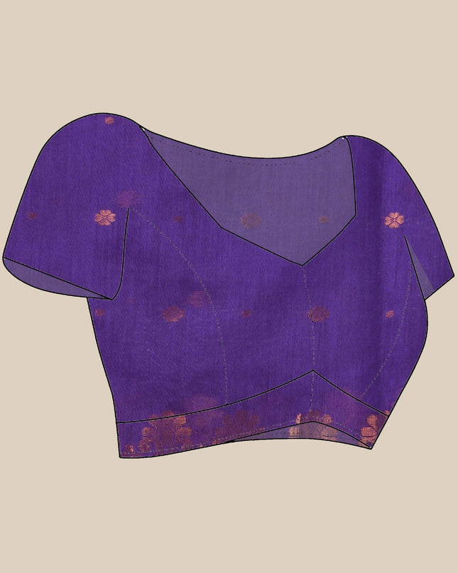 Women cotton silk tant handloom saree mysore party, wear sarees latest, design wedding, kanjivaram georgette chiffon saree soft silk cotton Senzia design sarees for women (Lavender)