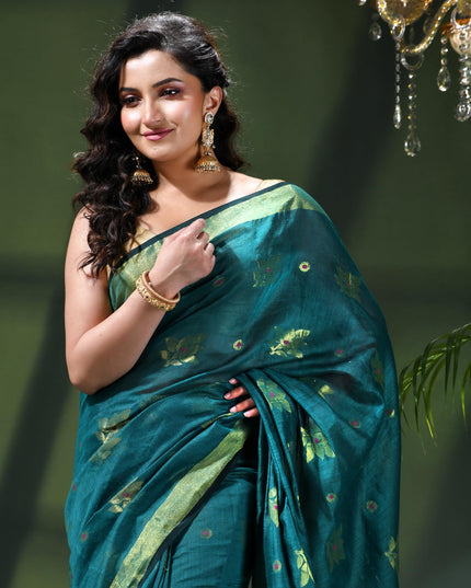Cotton Silk Party Wear Saree Trendy Design Gulnaz Georgette Chiffon Cotton Saree (Tute)