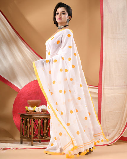 Women cotton silk tant handloom saree mysore party wear sarees latest design wedding handloom  sarees for women latest (Yellow)