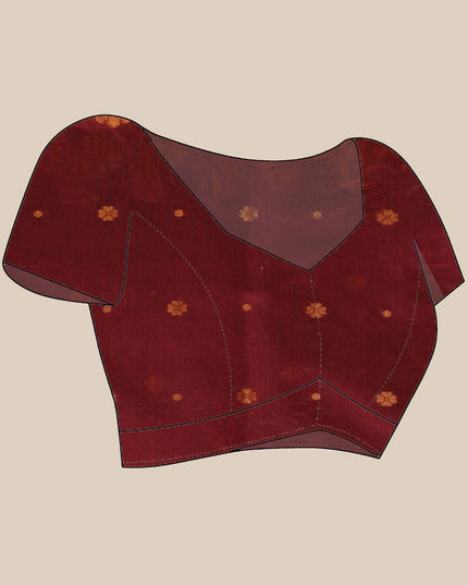 Women cotton silk tant handloom saree mysore party, wear sarees latest, design wedding, kanjivaram georgette chiffon saree soft silk cotton Senzia design sarees for women (Brown)