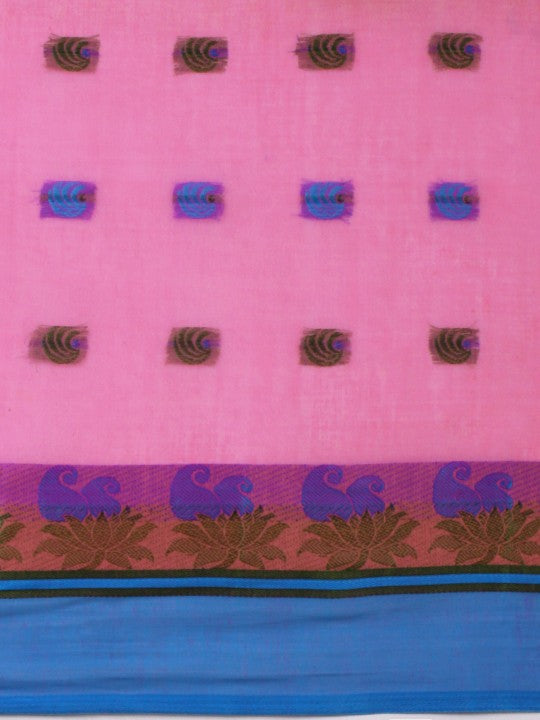 DESH BIDESH Woven Design Pure Cotton Taant Saree