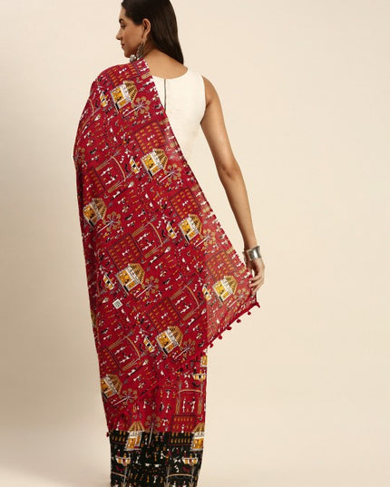 DESH BIDESH Kalamkari Pure Cotton Taant Saree: Traditional Woven Design for Women