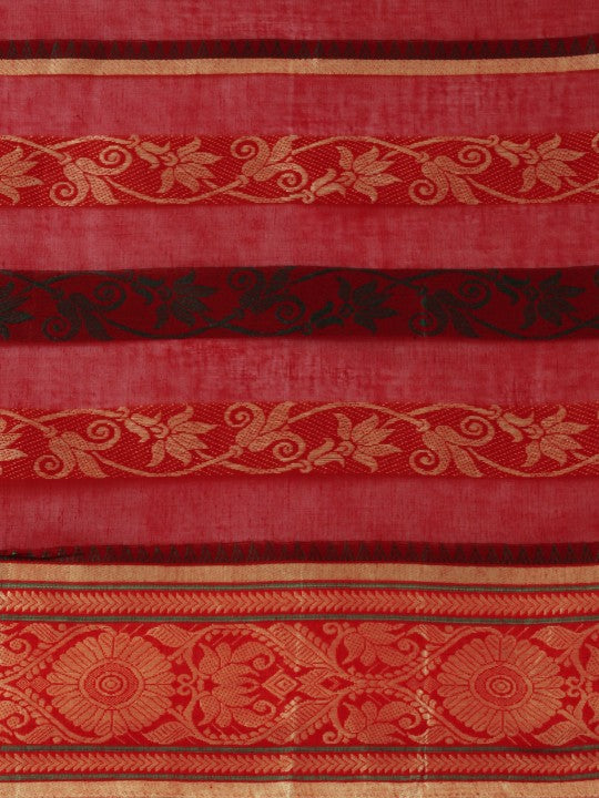 DESH BIDESH Woven Design Pure Cotton Taant Saree