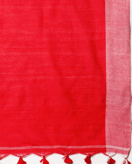 DESH BIDESH Colourblocked Pure Cotton Taant Saree