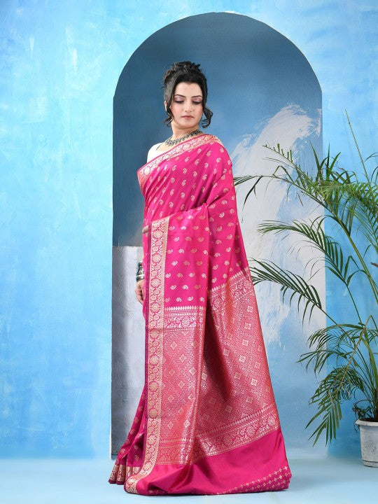 DESH BIDESH Woven Design Zari Kanjeevaram Saree
