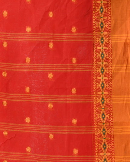 Women cotton saree for woman party, wear sarees for women tant cotton handloom chiffon silk sarees for women latest, Manirekha design (Red)