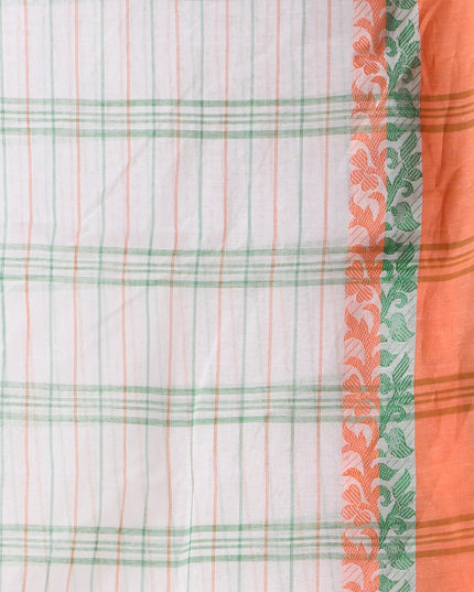 Women Tant cotton saree for woman party, wear sarees cotton georgette handloom wedding new chiffon collection sarees for women latest, Chitralekha design (Tri Color)