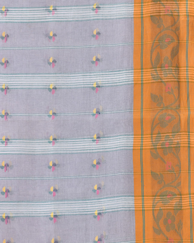 Women Tant cotton saree for woman party, wear handloom sarees for women cotton georgette chettinad cotton silk sarees for women latest, Vasantika design (Grey)