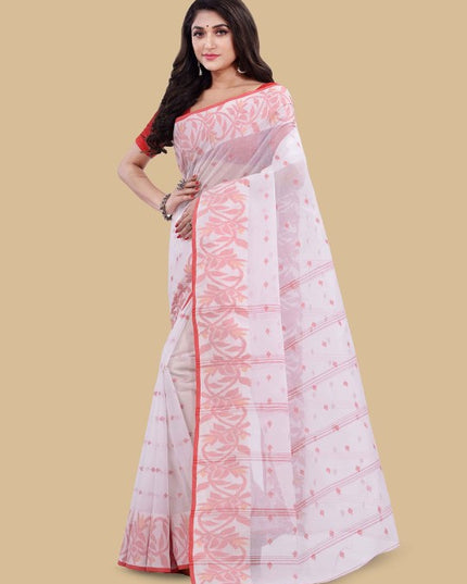 DESH BIDESH Floral Zari Pure Cotton Saree