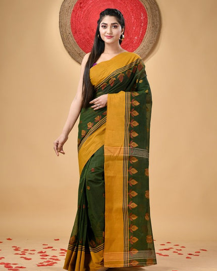 DESH BIDESH Traditional Pure Handloom Cotton Saree with Woven Design