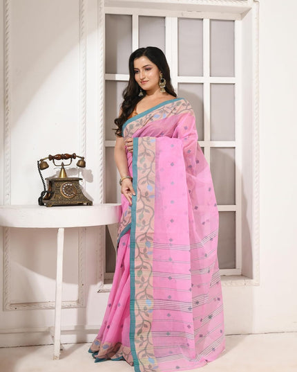 dB DESH BIDESH Women`s Cotton Saree For Woman Nakshi Lata latest, sarees Design Sari For Women Cotton Tant Sarees For Women Handloom Saree For Woman Without Blouse Piece