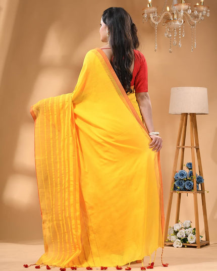dB DESH BIDESH Women`s Silk Party, Wear Saree for woman latest, design Raatrani Fancy Style Soft Cotton Silk Gold Zari Sarees With Blouse Piece | Women Saree