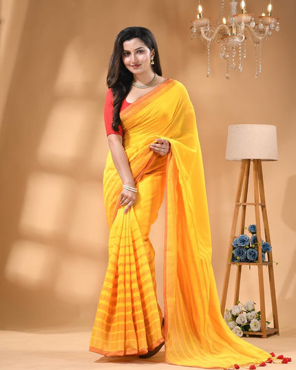 dB DESH BIDESH Women`s Silk Party, Wear Saree for woman latest, design Raatrani Fancy Style Soft Cotton Silk Gold Zari Sarees With Blouse Piece | Women Saree