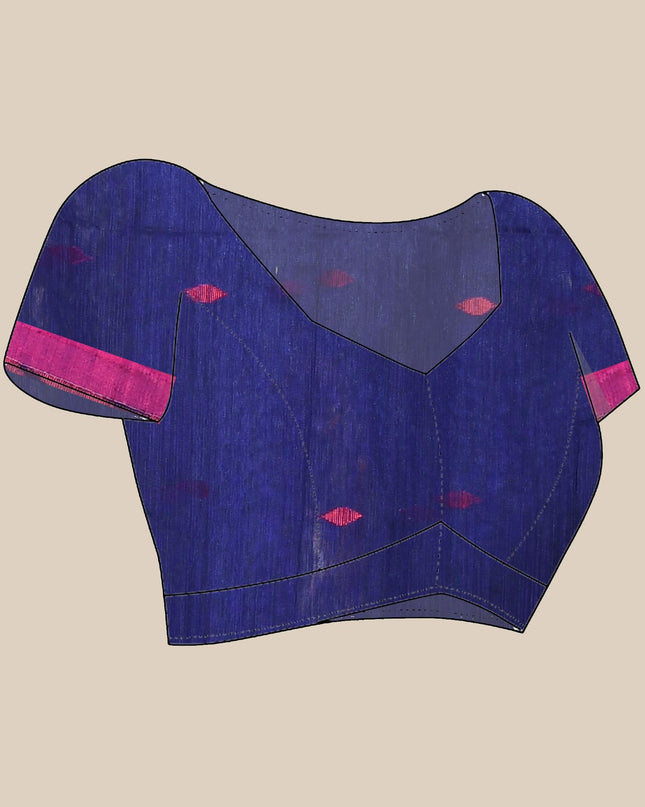 dB DESH BIDESH Women`s Cotton Linen Saree with Unstitched Blouse Piece and Floral Printed Pattern | Women Saree for Special Occasion | Stylish Fancy Cotton Silk Sarees (Blue Saree)