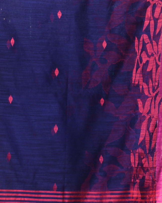 dB DESH BIDESH Women`s Cotton Linen Saree with Unstitched Blouse Piece and Floral Printed Pattern | Women Saree for Special Occasion | Stylish Fancy Cotton Silk Sarees (Blue Saree)