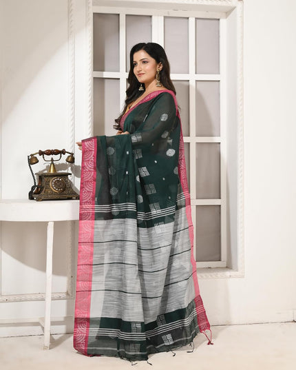 dB DESH BIDESH Women`s Cotton Silk Saree with Copper Zari Woven Mayurpankhi Design Soft Kanjivaram Cotton Silk Saree With Blouse Piece | Sari for women