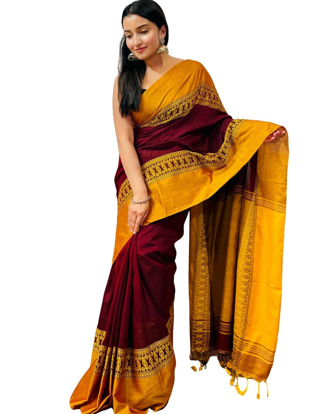 dB DESH BIDESH Women’s cotton saree for woman soft mulmul trending georgette farewell saree for women organza tissue new daily, wear kerala summer bengal handloom cotton sarees for women