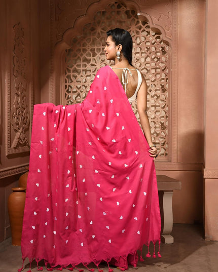 dB DESH BIDESH Women`s Soft Cotton Linen Embroidery Work Saree Mul Cotton Saree For Woman Dilruba Latest, Design Sarees With Blouse Piece