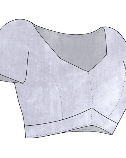 dB Women`s Bengal MayurKonthi Color Changer Tissue Pure Handloom Cotton Saree With Blouse Piece Free Size White