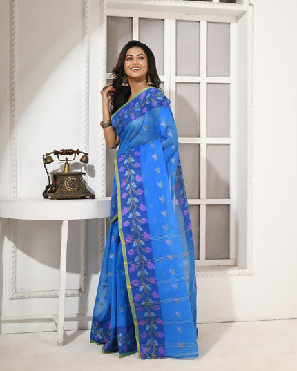 dB DESH BIDESH Women`s Cotton Saree For Woman Leaf Lata latest, sarees Design Sari For Women Cotton Tant Sarees For Women Handloom Saree For Woman Without Blouse Piece
