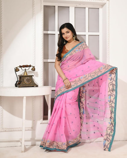 dB DESH BIDESH Women`s Cotton Saree For Woman Nakshi Lata latest, sarees Design Sari For Women Cotton Tant Sarees For Women Handloom Saree For Woman Without Blouse Piece