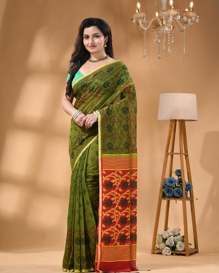 dB DESH BIDESH Women`s Saree for Woman Cotton Silk Bonoshree Printed Soft Cotton Saree for Daily Office wear Women Saree with Blouse Piece