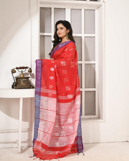 dB DESH BIDESH Women`s Cotton Silk Saree with Copper Zari Woven Mayurpankhi Design Soft Kanjivaram Cotton Silk Saree With Blouse Piece | Sari for women