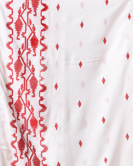 dB DESH BIDESH Women`s Cotton Saree For Woman Pallavika Embroidery Saree Design Soft Cotton Silk Fancy Lace Border Saree with Blouse