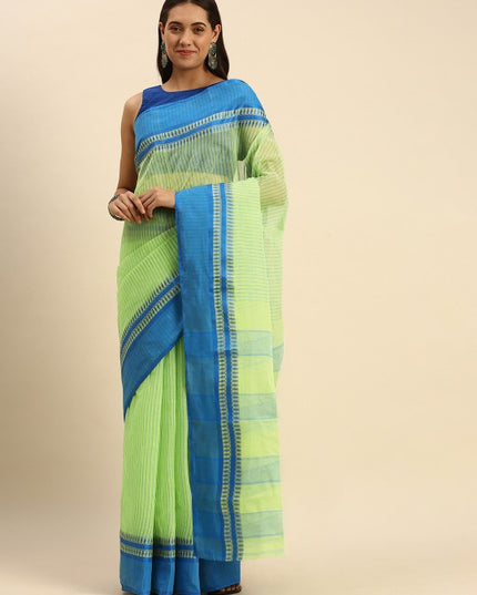 DESH BIDESH Woven Design Pure Cotton Taant Saree