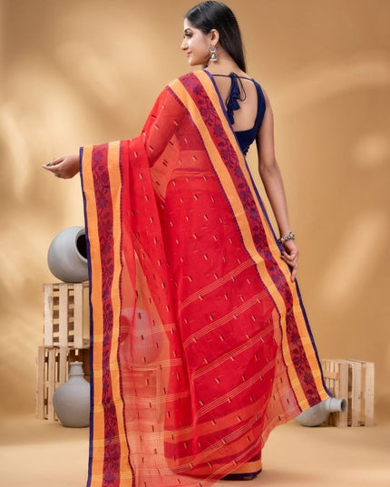 DESH BIDESH Woven Design Pure Cotton Taant Saree