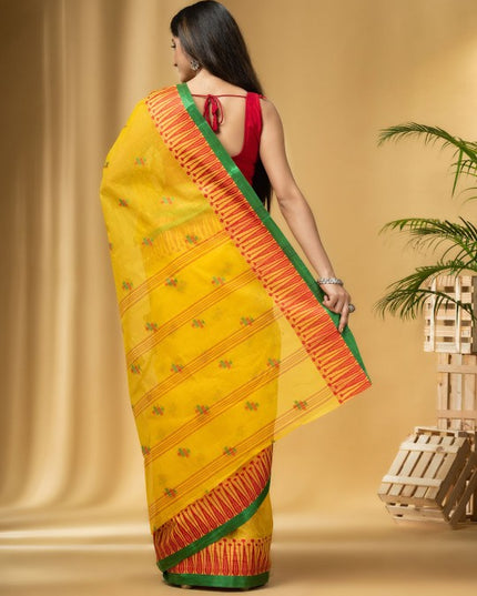 DESH BIDESH Woven Design Pure Cotton Taant Saree