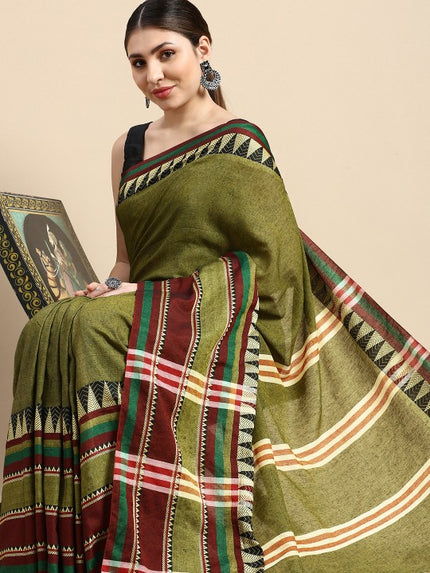 DESH BIDESH Printed Pure Cotton Khadi Saree