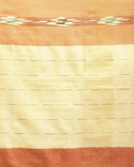 DESH BIDESH Yellow & Green Kotki Design Pure Cotton Taant Saree