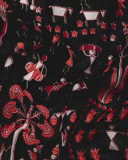 DESH BIDESH Handloom Woven Pure Cotton Taant Saree for Festive Occasions