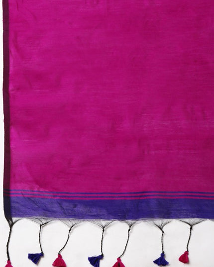 Elegant Dual-Tone Cotton Silk Saree with Unstitched Blouse Piece for Women