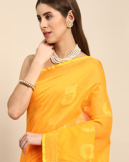 DESH BIDESH Ethnic Motifs Zari Taant Saree