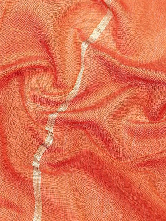 DESH BIDESH Ghicha Striped Cotton Silk Saree