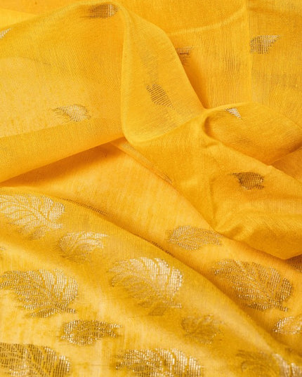 DESH BIDESH Woven Design Zari Silk Cotton Taant Saree