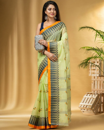 DESH BIDESH Woven Design Pure Cotton Taant Saree