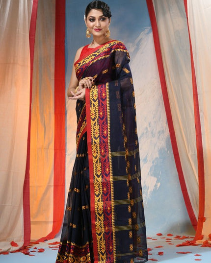 DESH BIDESH Stylish Woven Design Pure Cotton Saree with Elegant Border