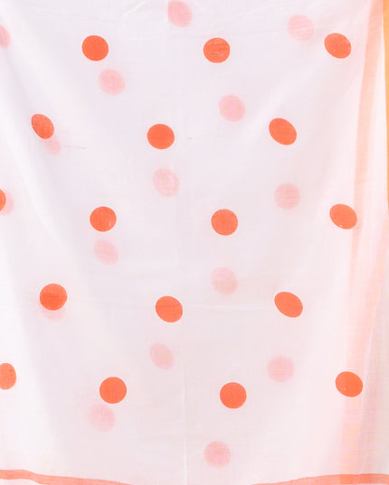 Women cotton silk tant handloom saree mysore party wear sarees latest design wedding handloom  sarees for women latest (Orange)